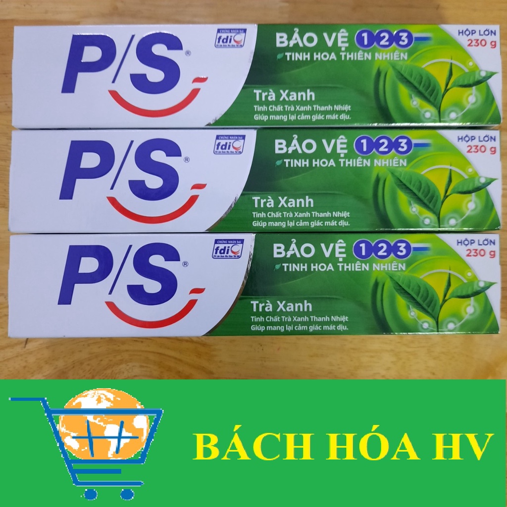 Combo 3 cây Kem Đánh Răng P/S Trà Xanh 230g - BACH HOA HV