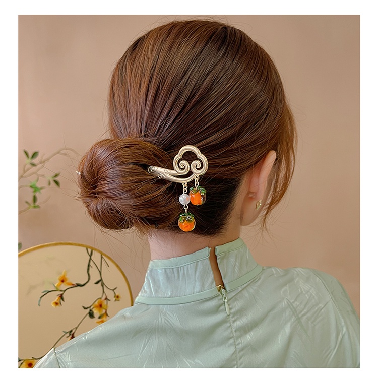 Trâm Cài Tóc Bằng Kim Loại Đính Tua Rua Phong Cách Cổ Điển Cho Nữ