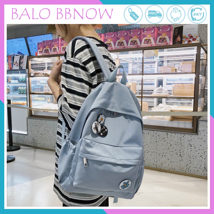 Balo nữ giá rẻ cá tính thời trang đi học BBNOW BL9 - tặng kèm 4 sticker cực kỳ cute