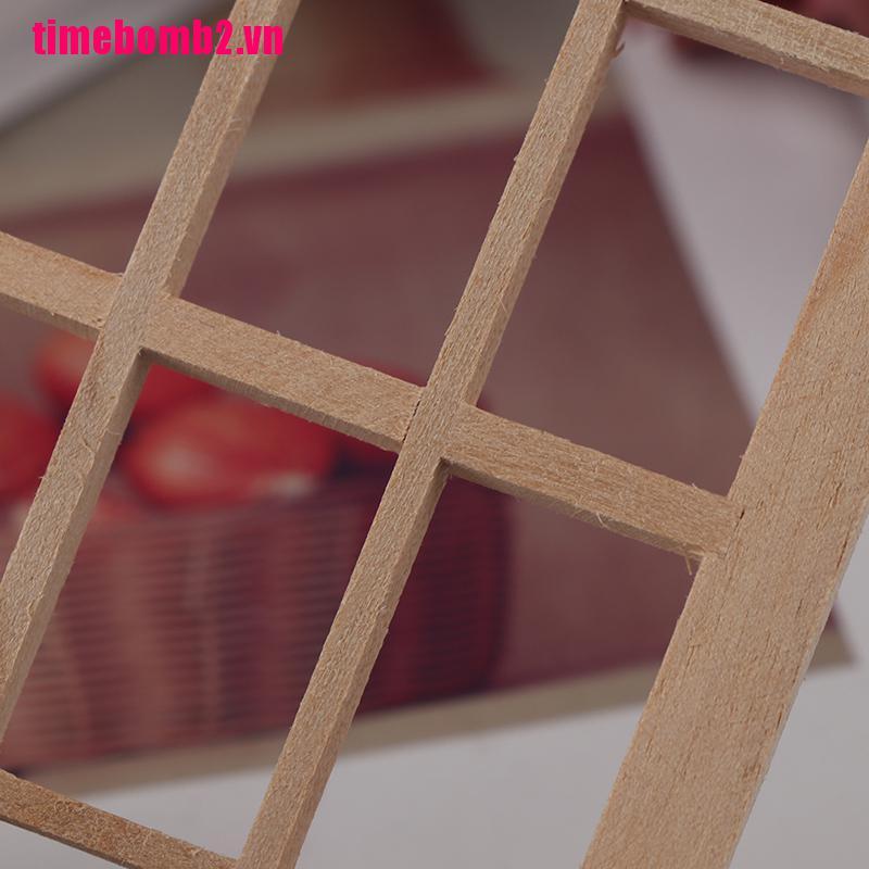 Khung Cửa Sổ Gỗ 12 Chi Tiết Tỉ Lệ 1: 12 Trang Trí Nhà Búp Bê