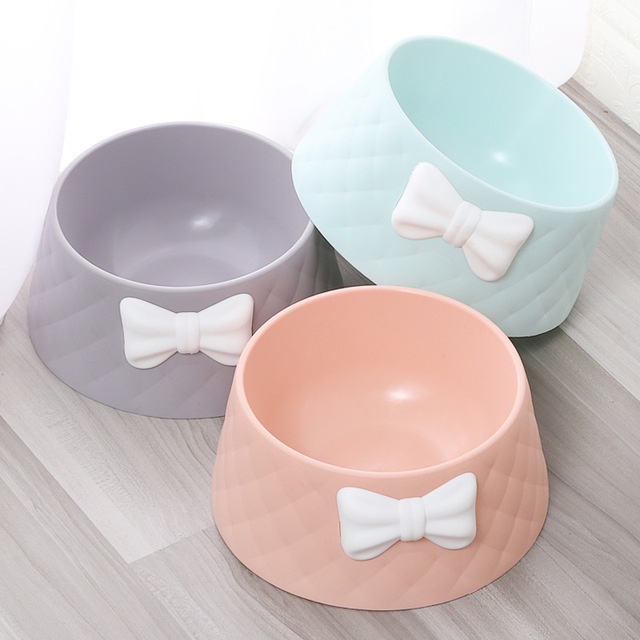 Bát đựng thức ăn thú cưng hình nơ xinh xắn Bát thức ăn cho chó mèo