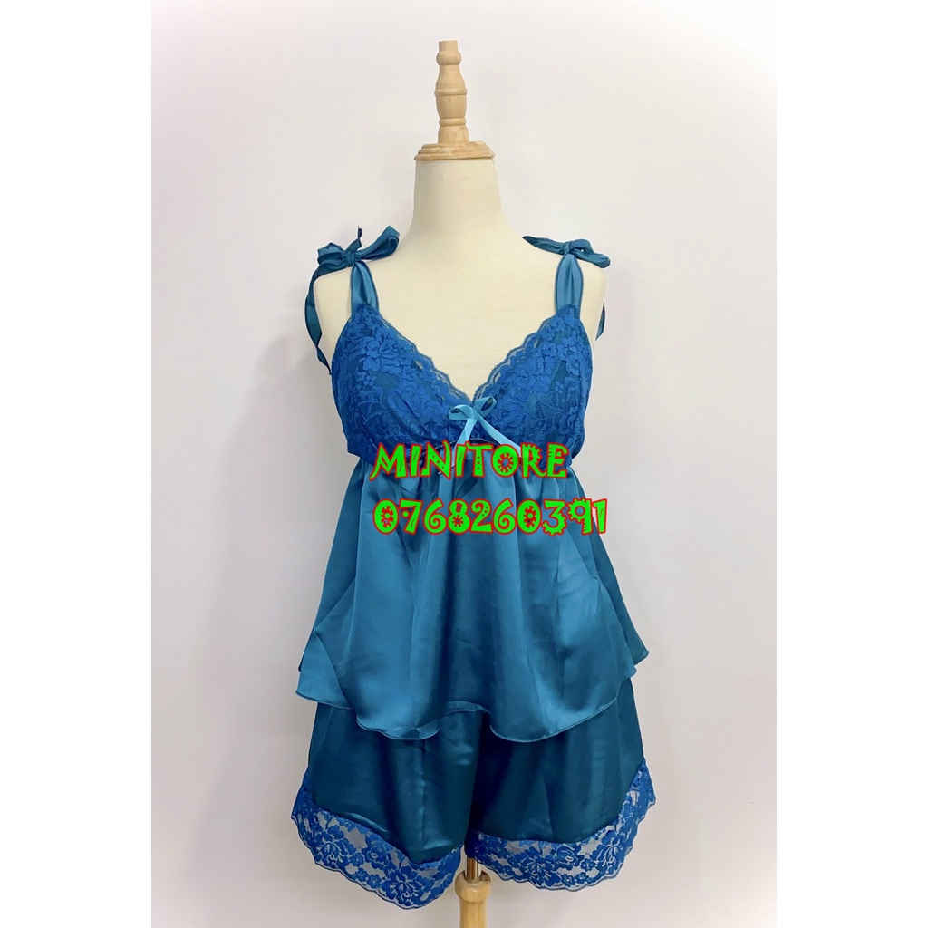 BỘ SATIN DỄ THƯƠNG CỘT VAI CÓ MÚT, VẢI MỀM MỊN MÁT MẶC NHÀ MẶC NGỦ BAO ĐẸP - HÀNG XƯỞNG NHÀ MAY ĐƯỜNG MAY KỸ