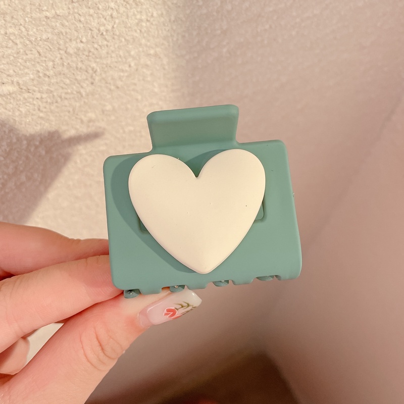 Kẹp Tóc Hình Vuông/Trái Tim Bằng Acrylic Đơn Giản Dành Cho Nữ