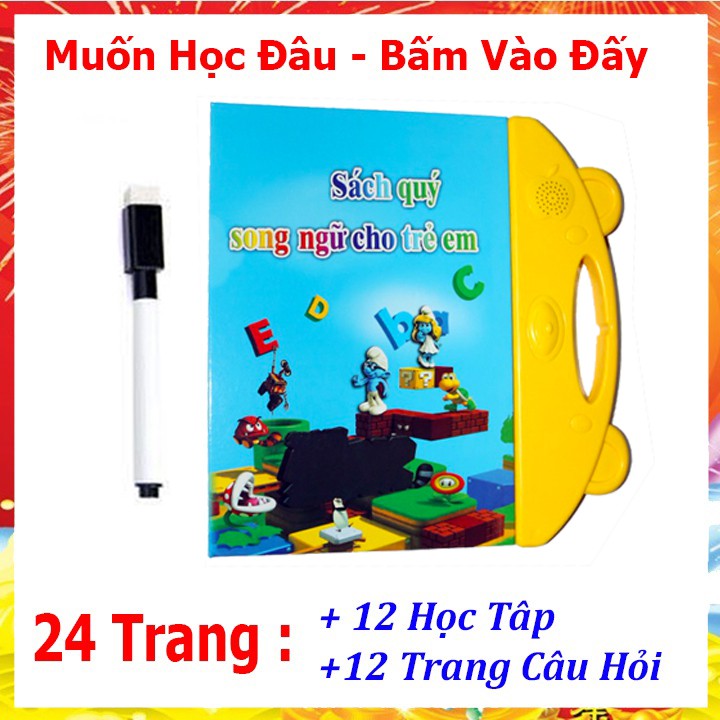 Sách điện tử Song Ngữ Anh - Việt cảm ứng thông minh giúp bé học, đọc, viết tốt hơn - Sách điện tử Thông Minh cảm ứng