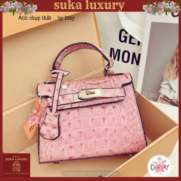 Túi Xách nữ có dây đeo chéo  vân Da CÁ SẤU sắc nét SK125U bản size 20