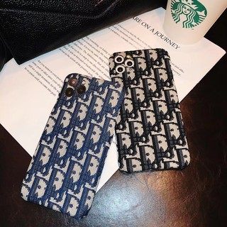 Ốp Điện Thoại Đan Len Thêu Họa Tiết Dior Phong Cách Retro Cho Iphone Xs 11 Pro Max Se2 Xr I78plus