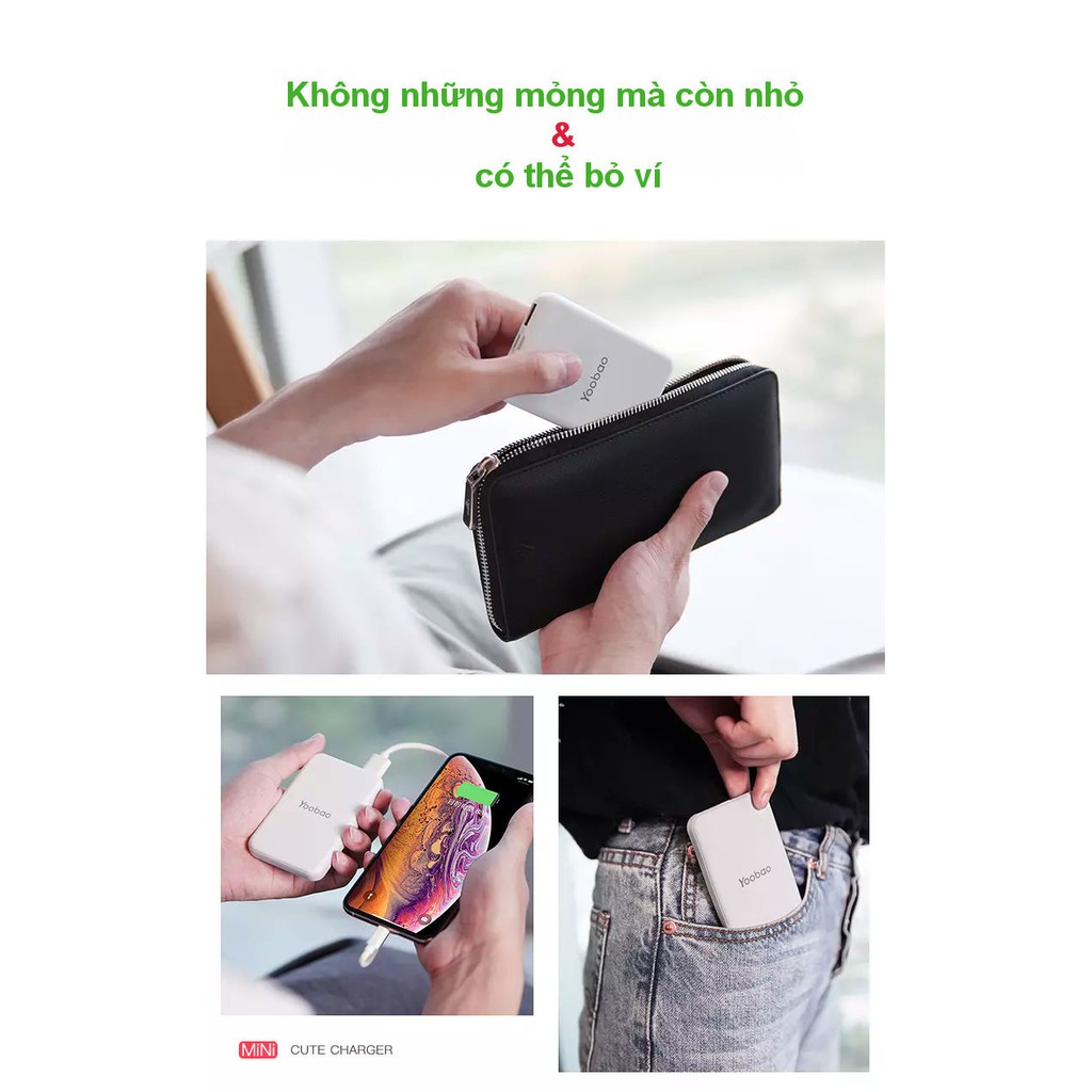 Pin sạc dự phòng mini Yoobao P6W 6000mAh Yoobao | BigBuy360 - bigbuy360.vn