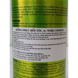 Xịt Dưỡng Tóc Phục Hồi Kella A+ Nori complex 250ml