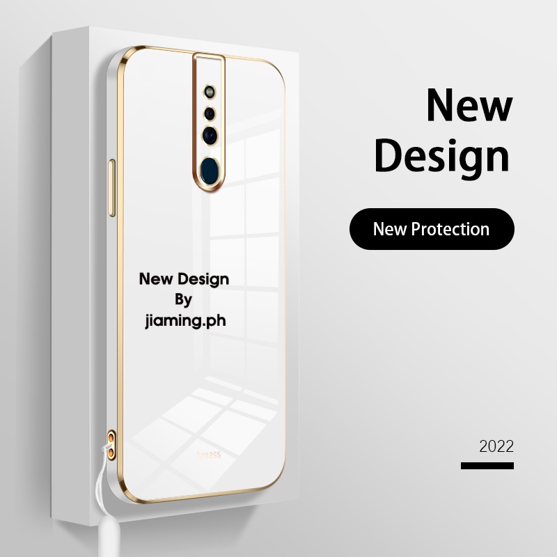 Ốp Điện Thoại Mềm Màu Kẹo Mạ Viền Sang Trọng Kèm Dây Đeo Dành Cho OPPO F11 Pro 2022