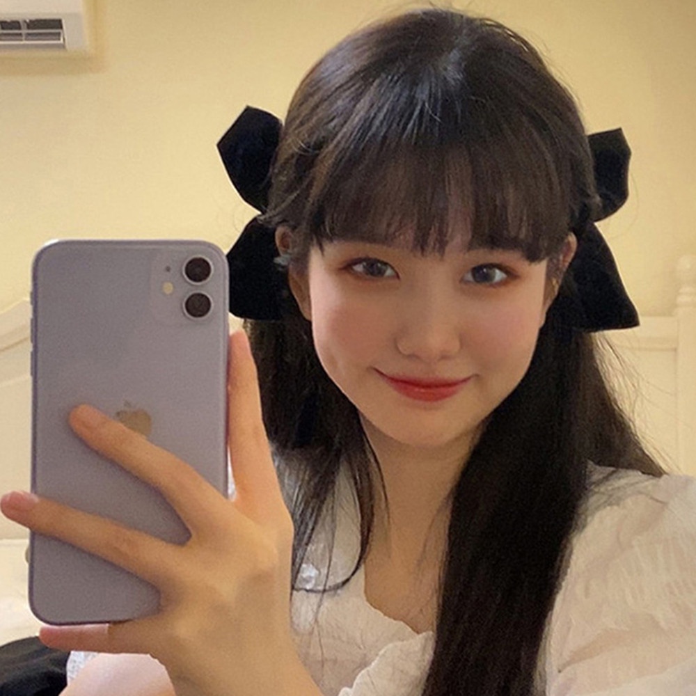 Set 2 kẹp tóc hình nơ đen phong cách Hàn Quốc