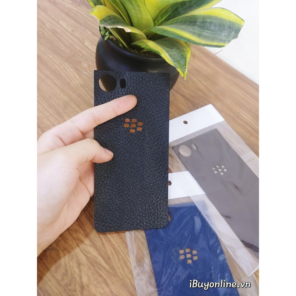 Dán Da Blackberry KEYone - Da bò thật 100% - Gia công bằng tay