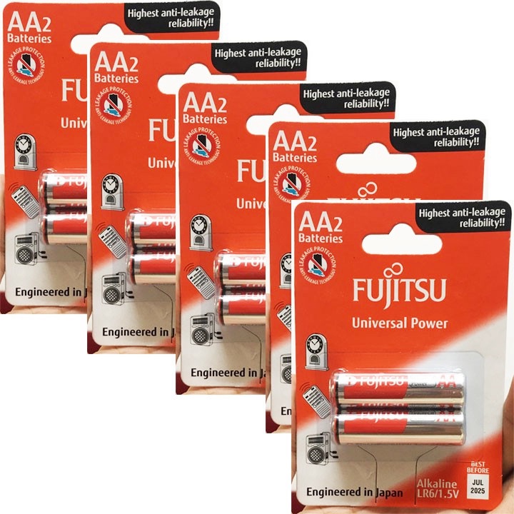 [LOẠI TỐT] Pin tiểu AA Fujitsu Alkaline LR6 1.5V VỈ 2 VIÊN chính hãng dung lượng cao