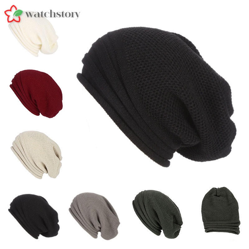 Mũ len beanie dáng rộng giữ ấm mùa đông cho nam và nữ thumbnail