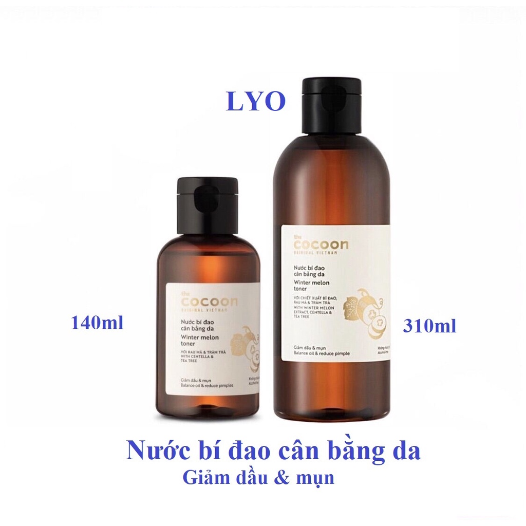 Nước hoa hồng Bí Đao Cân Bằng Da Cocoon 140ml