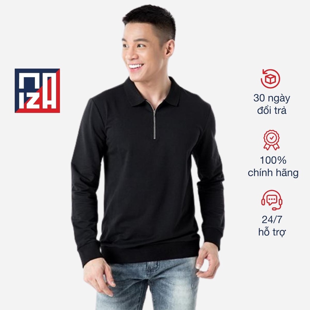 Áo polo nam đẹp dài tay CIZA cao cấp có giãn giữ ấm cơ thể dáng thể thao size S M L XL APDR02