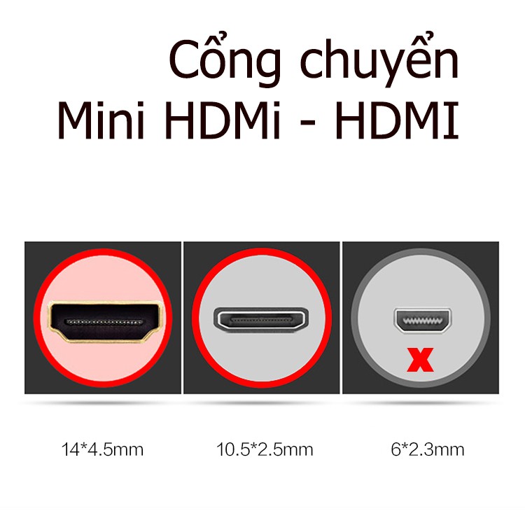 [Mã ELHACE giảm 4% đơn 300K] Đầu chuyển Mini HDMI to HDMI cho máy ảnh canon, nikkon - Jinghua S112