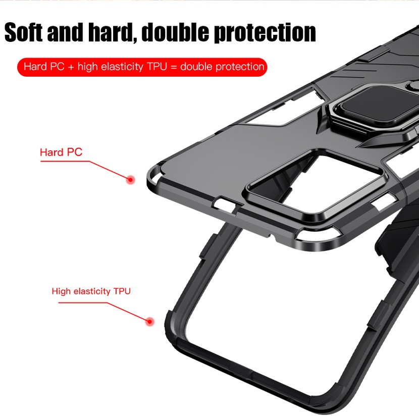 Ốp Điện Thoại Silicone Chống Sốc Kèm Móc Xỏ Ngón Cho Realme Q3 Pro Carnival Q3S GT Master Edition Neo2T Flash C21Y C25Y C21 C20 C20A C11 2021