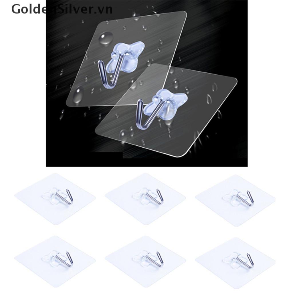 Set 6 Móc Treo Đồ Dán Tường Siêu Bền Tiện Dụng Cho Nhà Bếp