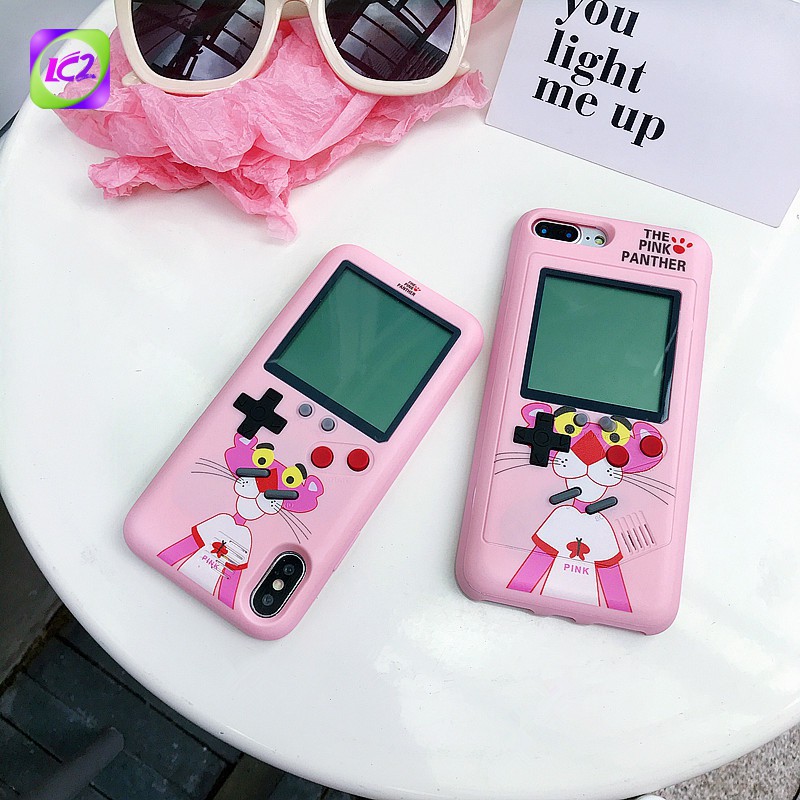 Ốp điện thoại hình máy chơi game báo hồng cho iPhone 6 6S 7 8 PLUS X XS