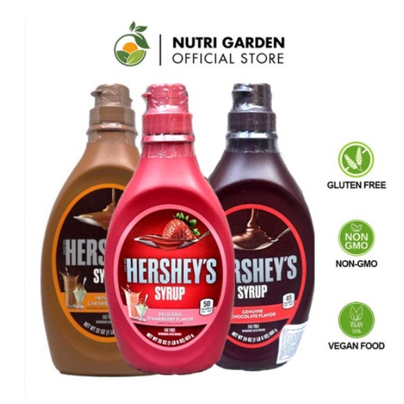 Syrup (sốt) Hershey's cao cấp vị Socola (680g) và Dâu (623g) nhập khẩu trực tiếp từ Mỹ