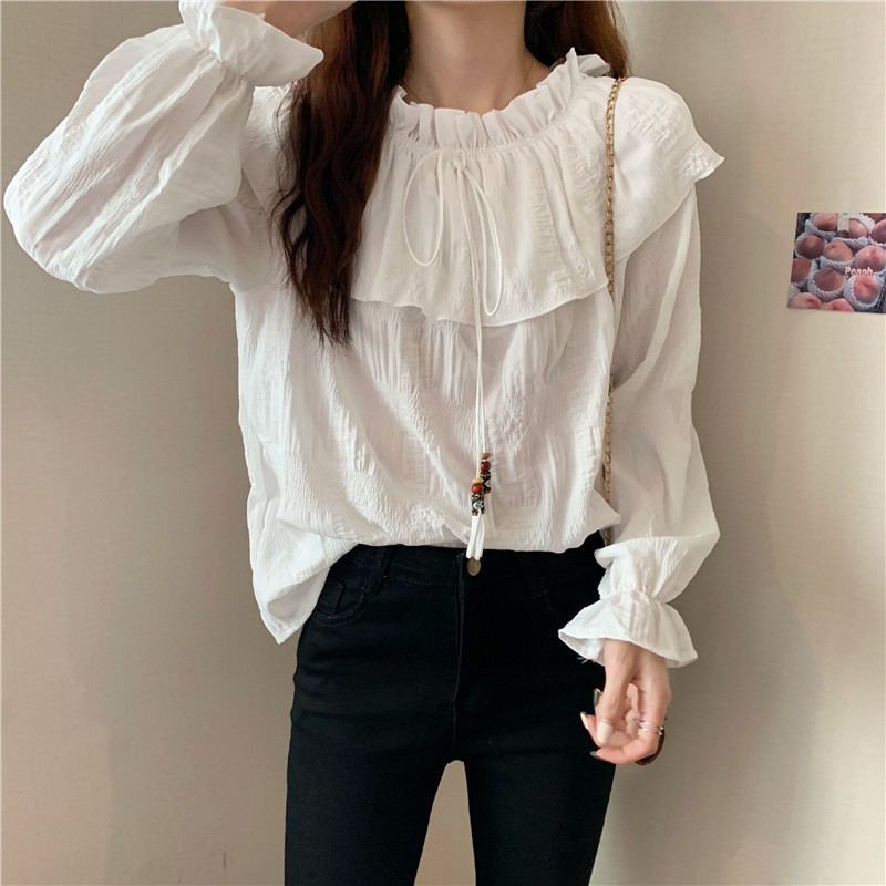 Áo Nữ Cổ Bèo Kiểu Dáng Hàn Quốc VV421 | BigBuy360 - bigbuy360.vn