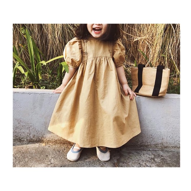 Đầm Baby doll tay phồng