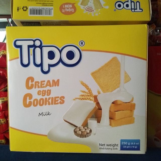 BÁNH TIPO CREAM COOKIES MILK HỘP 250G