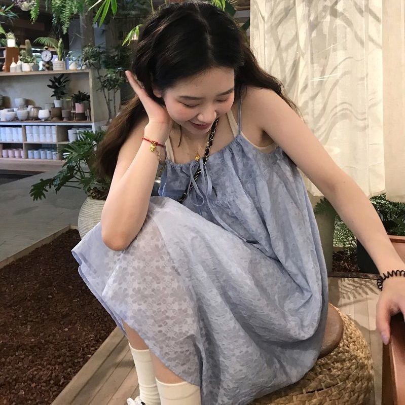 Đầm Hai Dây Dáng Rộng Thời Trang Mùa Hè Hàng Mới Dành Cho Bạn Nữ 2022