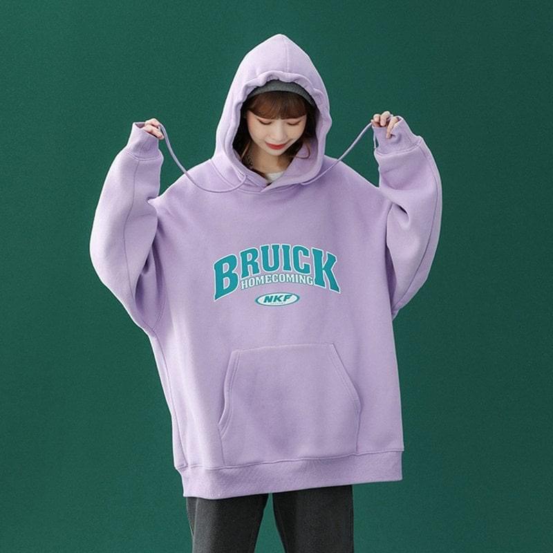 Áo hoodie nam nữ,in chữ BRUICK Áo sweater nỉ nam nữ from rộng Unisex chất nỉ ngoại siêu dày dặn C68 Shop H24 | BigBuy360 - bigbuy360.vn