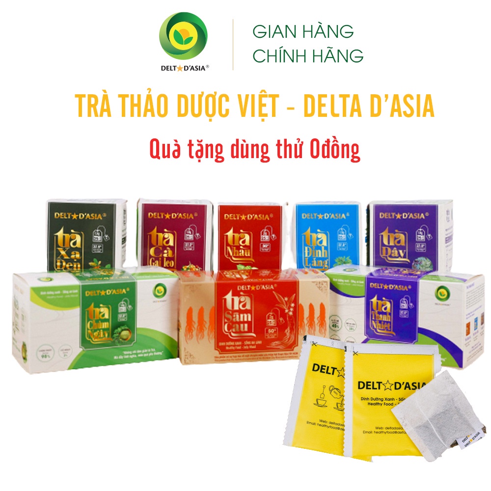 [DEAL SỐC 0đ] Trà thảo dược túi lọc cao cấp thương hiệu Delta D'Asia (Nhiều hương vị)