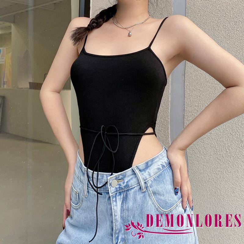 Áo liền quần Sát Nách Cổ Chữ U Màu Trơn Gợi Cảm Cho Nữ