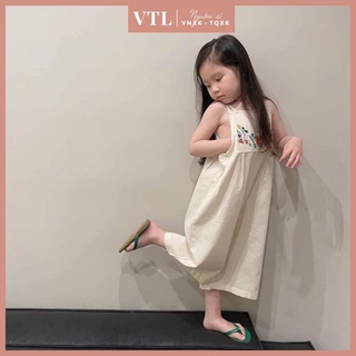 Jum bé gái thêu hoa hai dây siêu xinh