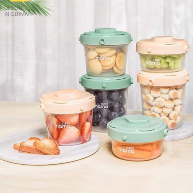 Set hộp trữ đông nhựa Supermama 3 kích cỡ