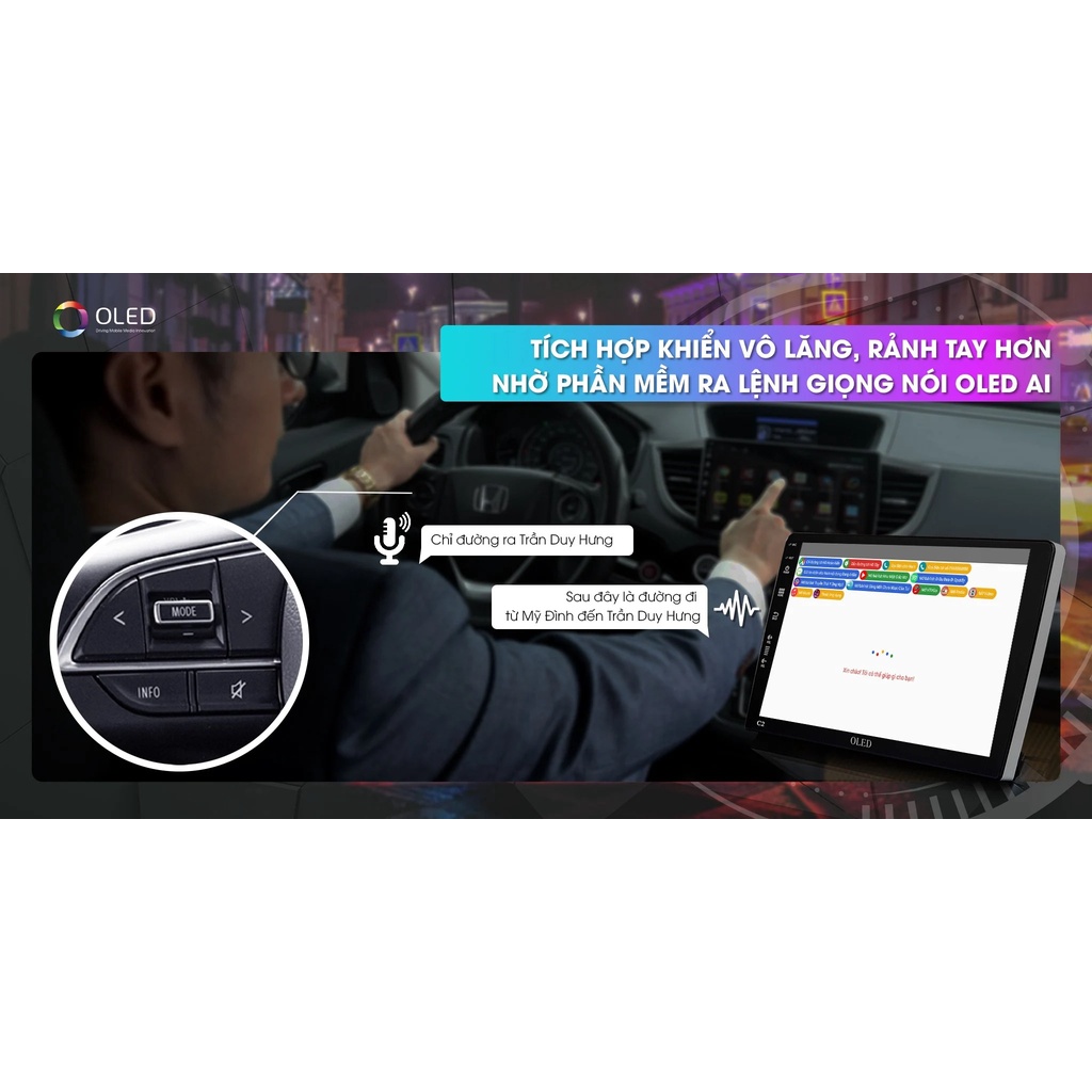OLED C2 NEW phiên bản 2022 Màn hình Android ô tô 9 inch tích hợp hiển thị camera lùi camera hành trình camera 360 AHD
