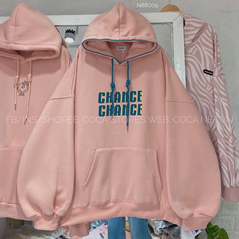 [N88009]🐷 Áo HOODIE nỉ bông dày form rộng CHANGE (Có sẵn/ảnh thật)