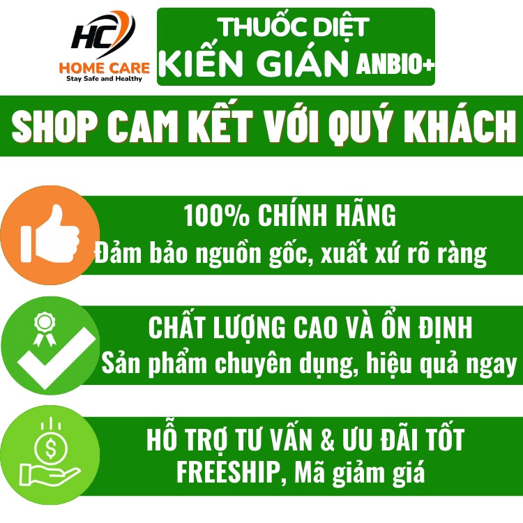 [THẾ HỆ MỚI] Thuốc diệt kiến gián sinh học ANBIO+ diệt tận gốc kiến đen, kiến lửa, kiến hôi, kiến ba khoang, gián đức
