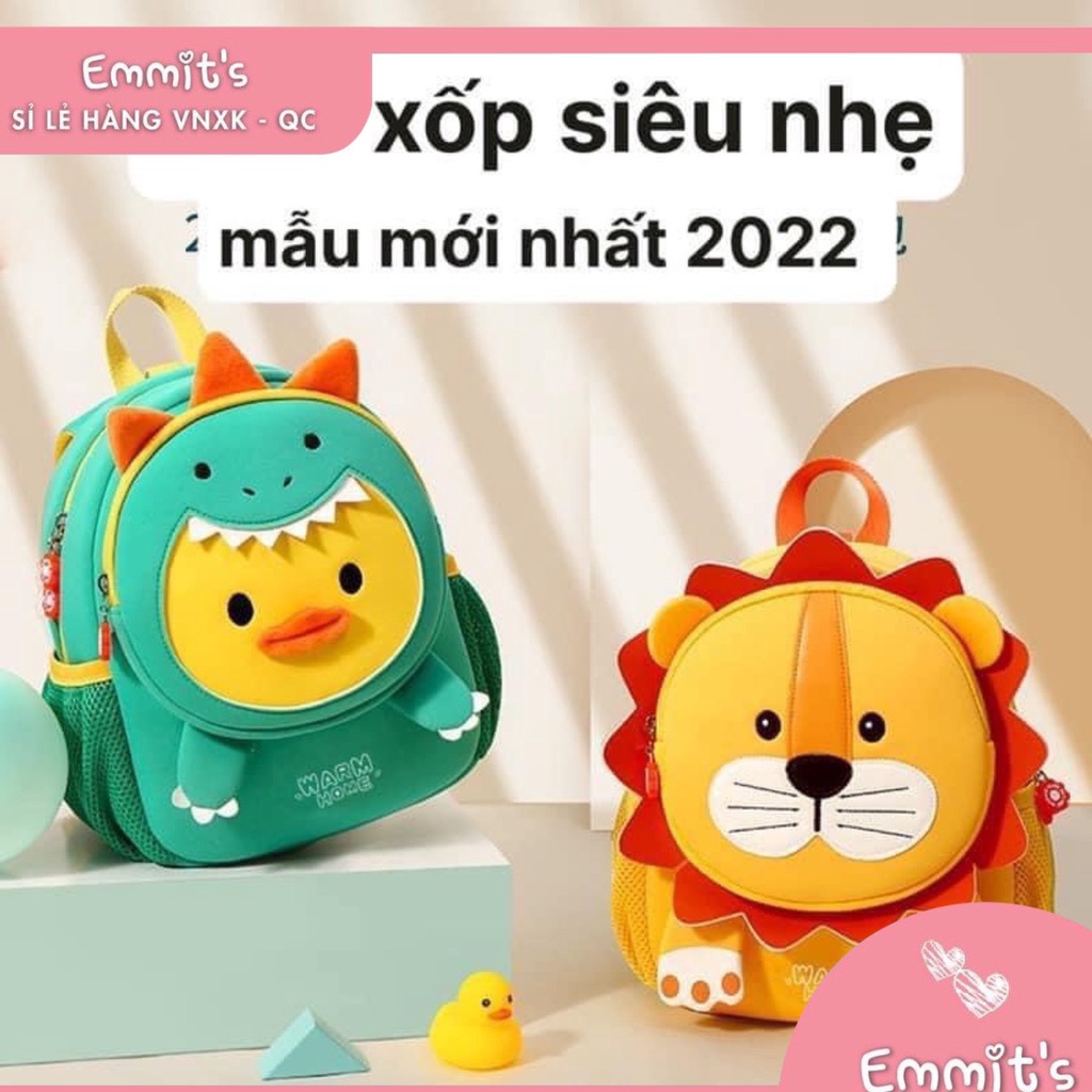 BALO CHO BÉ CỦA WARM HOME SIÊU NHẸ - BALO TIỂU HỌC VÀ MẪU GIÁO CHO BÉ TRAI BÉ GÁI EMMIT BL80 - KÈM ẢNH THẬT
