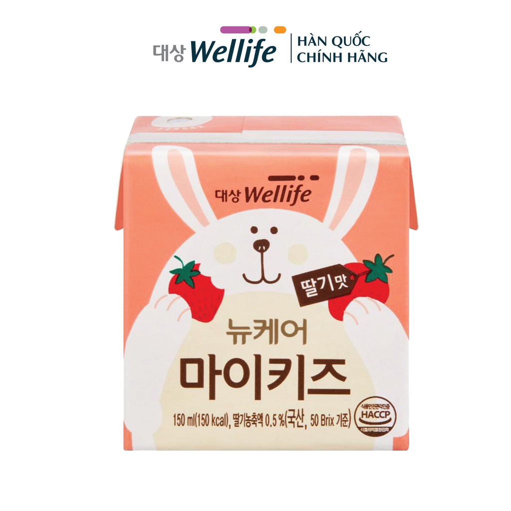 Sữa dinh dưỡng dành cho trẻ em vị dâu tây Daesang Wellife NUCARE mykids strawberry 150ml