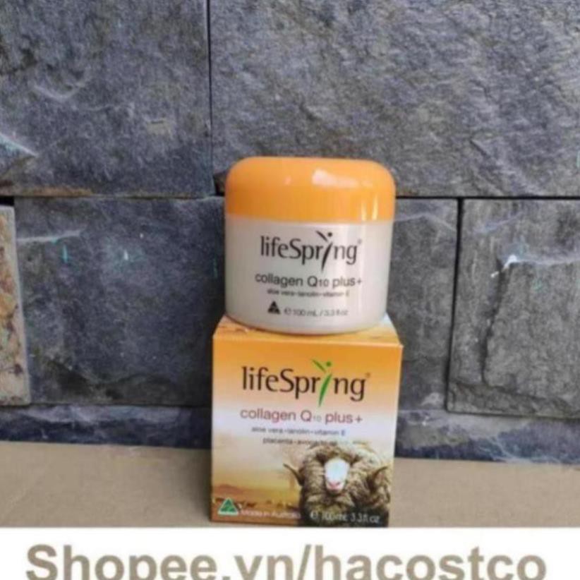 Kem Nhau Thai Cừu LifeSpring Collagen Q10 Plus Giúp Mờ Thâm Nám 100ml của Úc