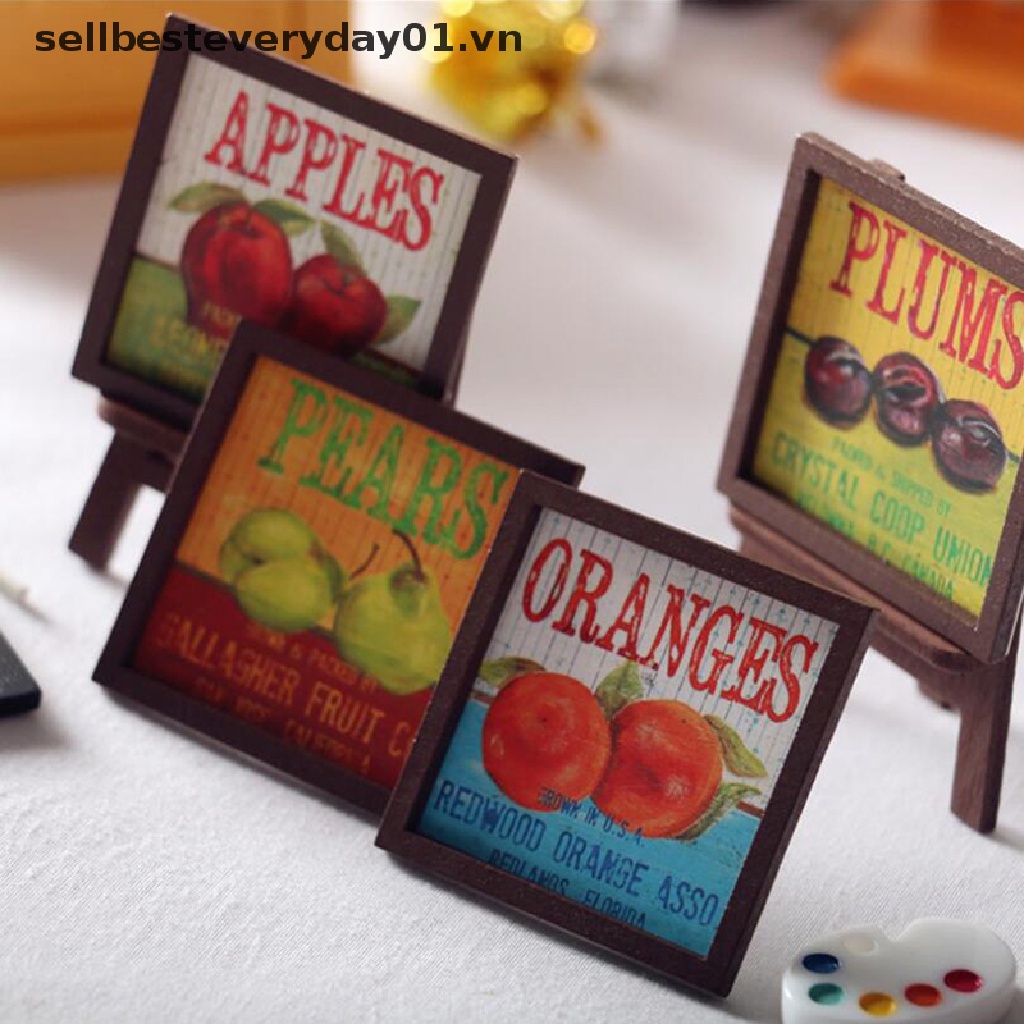 Tranh Treo Tường Hình Trái Cây Tỉ Lệ 1 / 12 Dùng Để Trang Trí Nhà Búp Bê