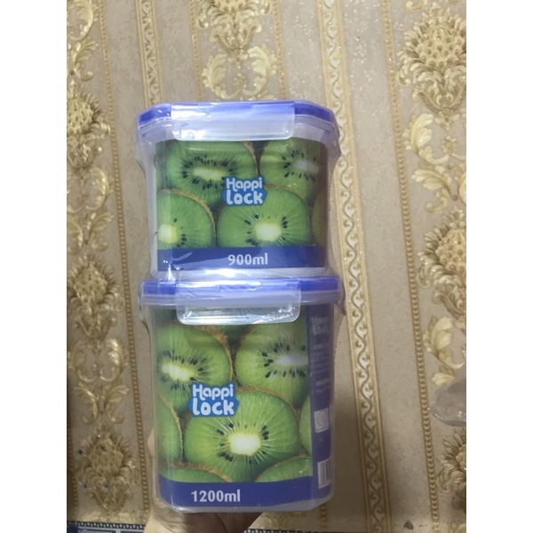 combo Hộp Nhựa Happy Lock 1200ml-900ml Đựng Thực Phẩm