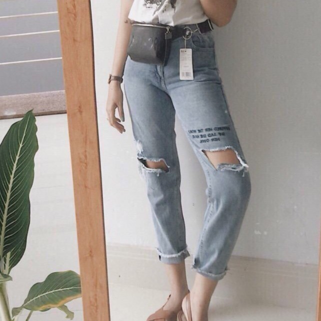quần baggy jean nữ hàng đẹp mệt nghỉ 99084