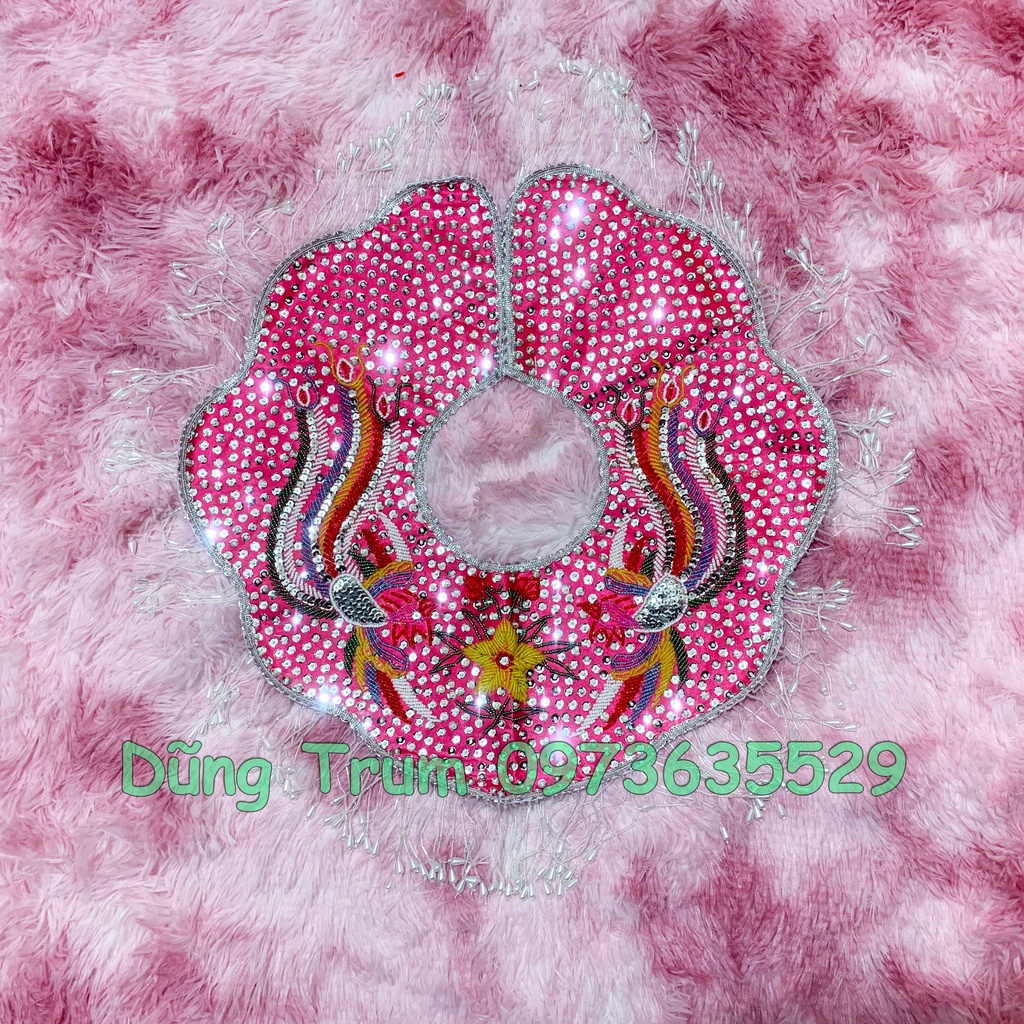Xây cườm hầu đồng họa tiết thêu cực đẹp hầu giá Thánh