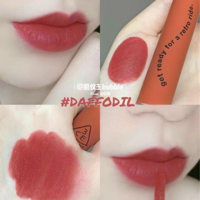 Son 3CE Velvet Lip Tint Màu Đỏ Gạch Nâu Taupe