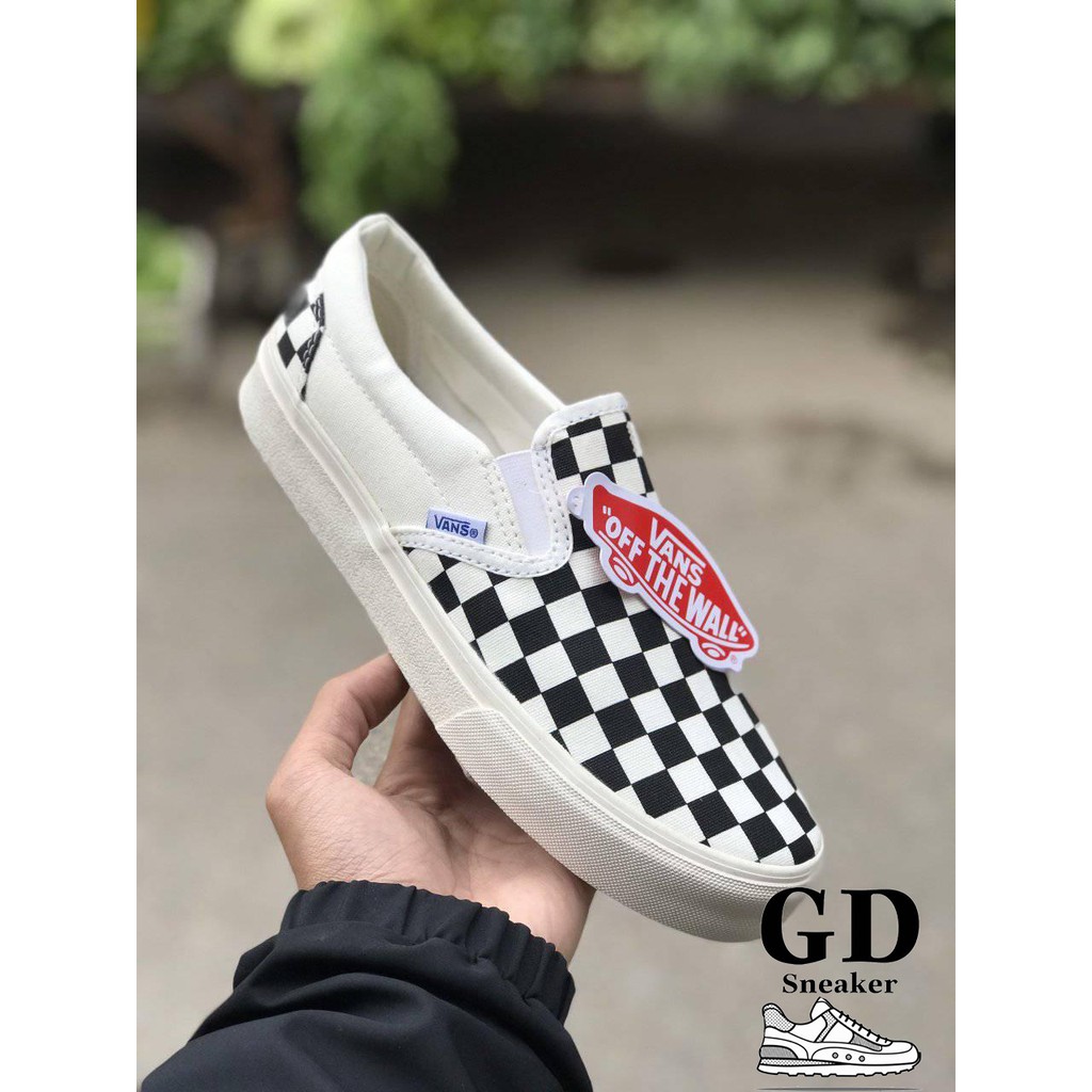 Giày vans vault caro  (Checkerboard Slip On) bản Trung ảnh trực tiếp full box ,bill