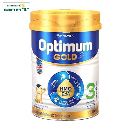 Sữa Bột Optimum Gold 3 Hộp Thiếc 400G (Cho Trẻ Từ 1 - 2 Tuổi) - Nhanhomart