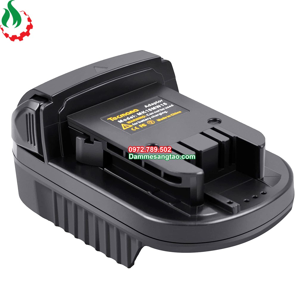 Đế chuyển pin Makita 18V sang máy Milwaukee 18V