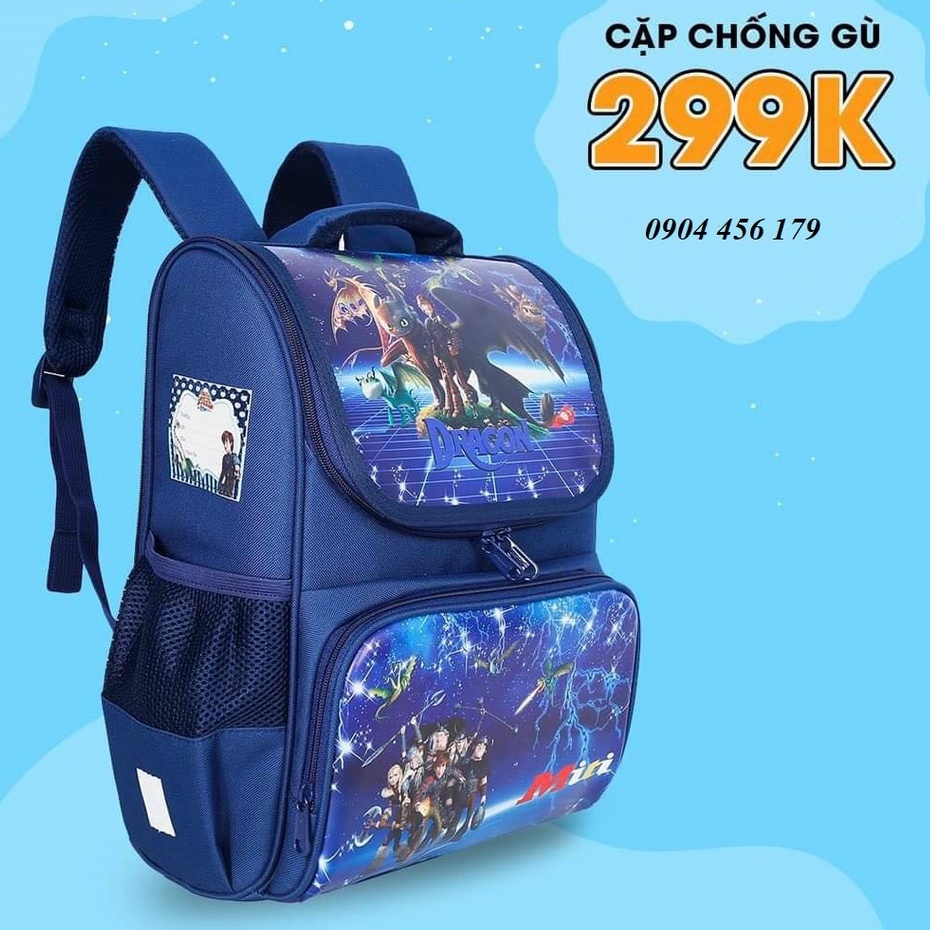 Cặp Học Sinh Chống Gù Lưng MITI cho bé trai - Mẫu mới siêu nhẹ, siêu hot.