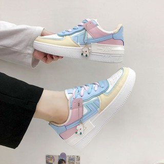 [Kèm Ảnh Thật - Order] Giày Sneaker Lolita phối nhiều màu kèm khóa Unicron + 2 cặp dây giày xanh - hồng