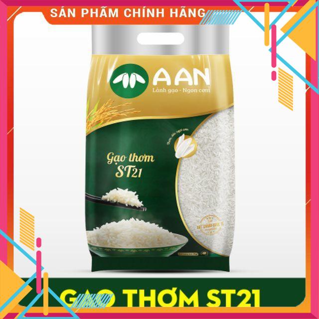 Gạo thơm ST21 - đặc sản Sóc Trăng - bịch 5kg ( hàng chuẩn công ty)